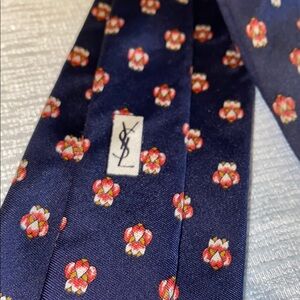 Yves Saint Laurent Navy Floral Tie Father’s Day Legendary Classic